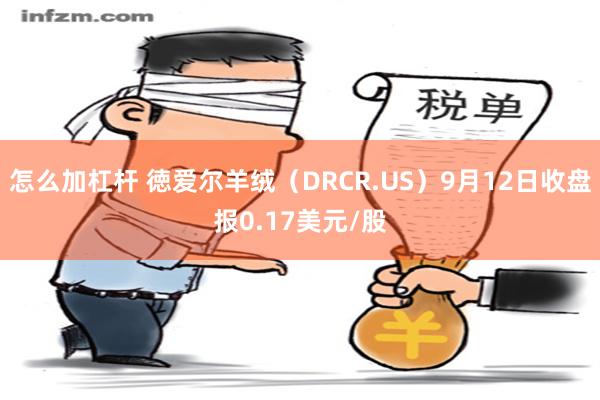 怎么加杠杆 徳爱尔羊绒（DRCR.US）9月12日收盘报0.17美元/股