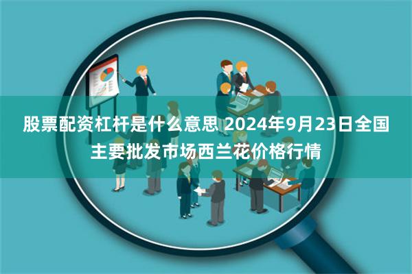 股票配资杠杆是什么意思 2024年9月23日全国主要批发市场西兰花价格行情