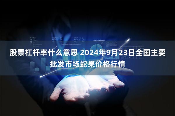 股票杠杆率什么意思 2024年9月23日全国主要批发市场蛇果价格行情