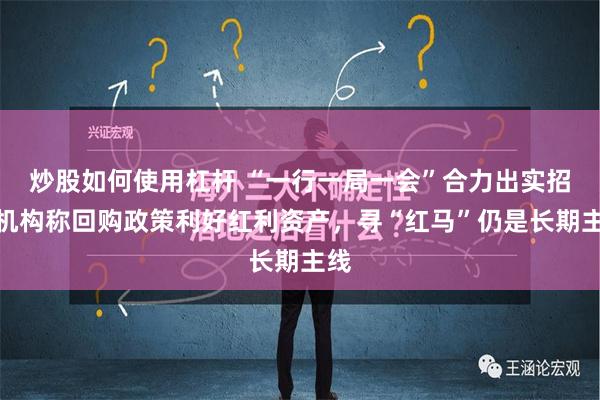 炒股如何使用杠杆 “一行一局一会”合力出实招！机构称回购政策利好红利资产，寻“红马”仍是长期主线