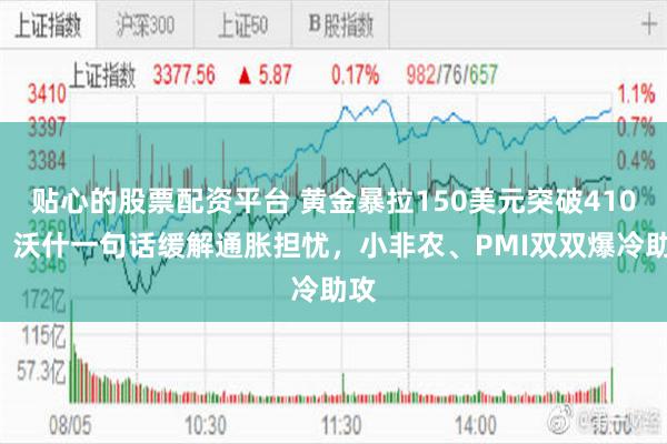 贴心的股票配资平台 黄金暴拉150美元突破4100！沃什一句话缓解通胀担忧，小非农、PMI双双爆冷助攻